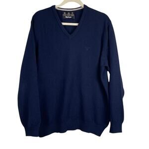Barbour men's v-neck pullover long sleeve sweater, XL.